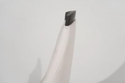 Highback Accent Chair in Ivory Mohair C 1950s