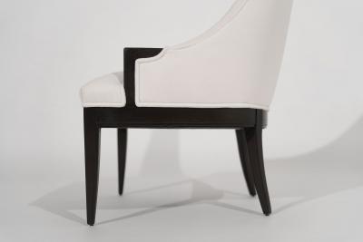 Highback Accent Chair in Ivory Mohair C 1950s