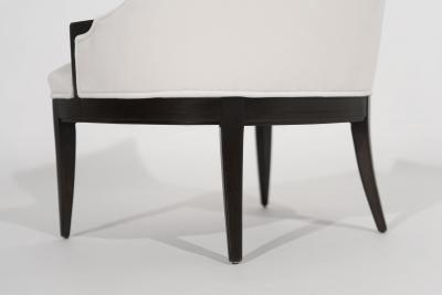 Highback Accent Chair in Ivory Mohair C 1950s