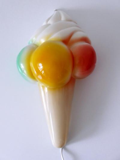 Highly Decorative Vintage Ice Cream Cone Sconces Wall Lamps Germany 1980s