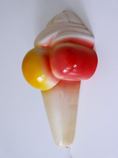 Highly Decorative Vintage Ice Cream Cone Sconces Wall Lamps Germany 1980s