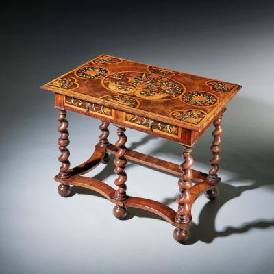 Highly Important 17th Century Charles II Floral Marquetry table by Gerrit Jensen