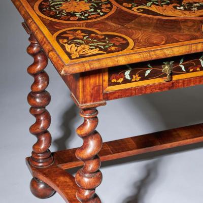 Highly Important 17th Century Charles II Floral Marquetry table by Gerrit Jensen