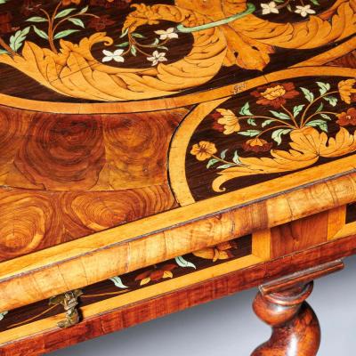 Highly Important 17th Century Charles II Floral Marquetry table by Gerrit Jensen