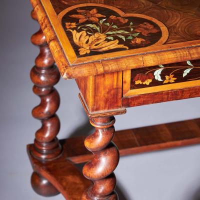 Highly Important 17th Century Charles II Floral Marquetry table by Gerrit Jensen