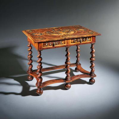 Highly Important 17th Century Charles II Floral Marquetry table by Gerrit Jensen