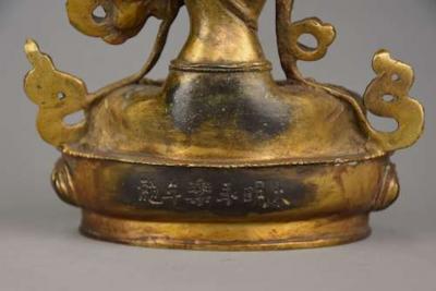 Highly decorative Chinese gilt metal Buddha