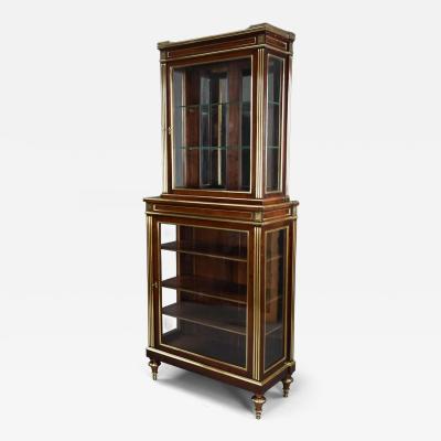 Highly decorative French Directoire style mahogany vitrine or display cabinet