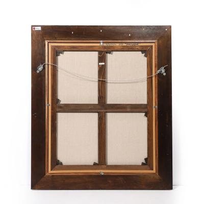 Hilda Coates Altschule Modernist Oil on Canvas Painting The Immigrant signed Hida Coates Altschule