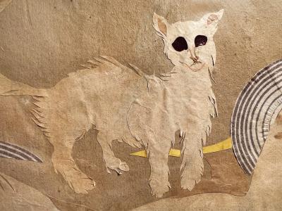 Hilla Rebay Cat Friends Portrait Collage on Paper Guggenheim Museum Founder