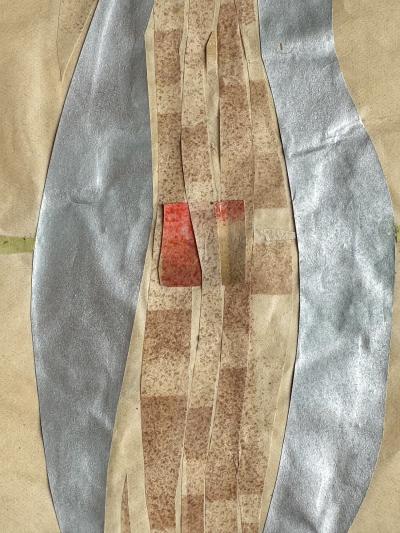 Hilla Rebay Three High Fashion Models in Avant garde Dress Cut Paper Collage