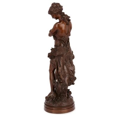 Hippolyte Fran ois Moreau 19th Century bronze sculpture of a lady by Moreau
