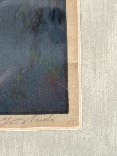 Hiroshi Yoshida Framed Japanese Woodblock Print Yoshida Hiroshi Hirakawa Bridge