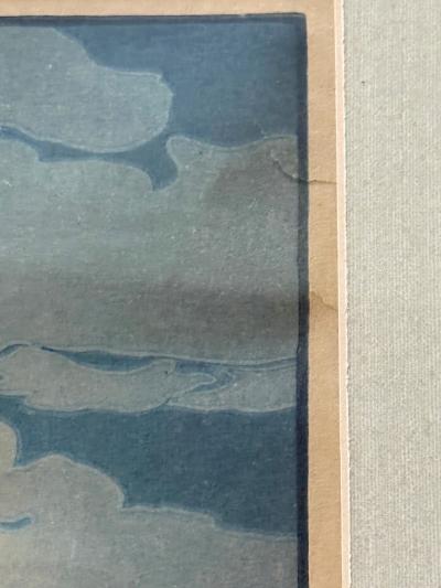 Hiroshi Yoshida Framed Japanese Woodblock Print Yoshida Hiroshi Hirakawa Bridge