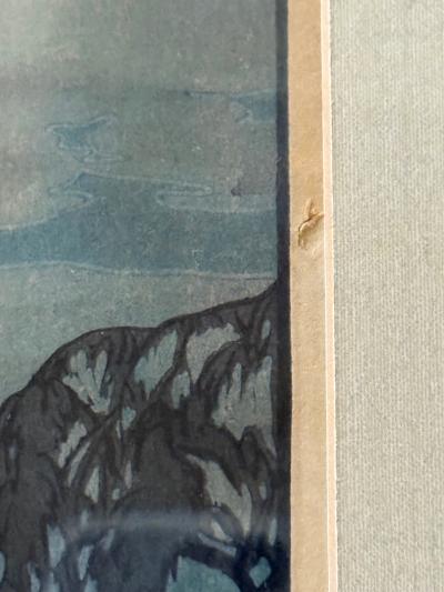 Hiroshi Yoshida Framed Japanese Woodblock Print Yoshida Hiroshi Hirakawa Bridge