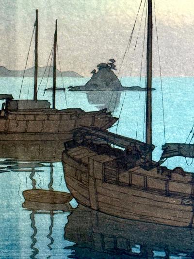 Hiroshi Yoshida Framed Japanese Woodblock Print Yoshida Hiroshi Three Little Islands