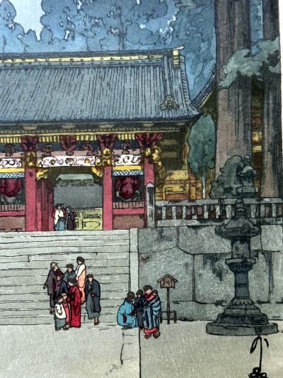 Hiroshi Yoshida Framed Japanese Woodblock Print Yoshida Hiroshi Toshogu Shrine