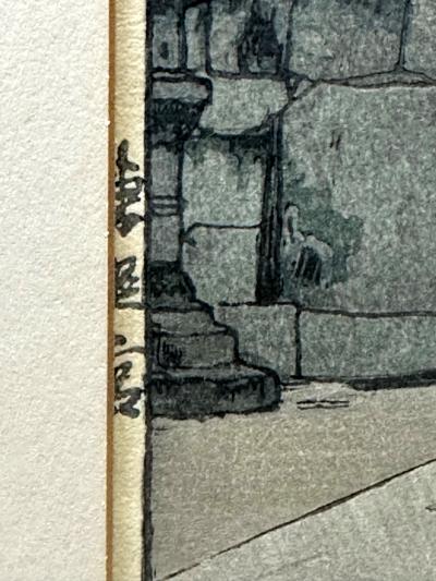 Hiroshi Yoshida Framed Japanese Woodblock Print Yoshida Hiroshi Toshogu Shrine