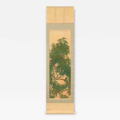 Hirota Hyakuh Bird in Peach Tree 1920s