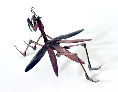 Hiroyoshi Myochin Japanese Articulate Praying Mantis Jizai Okimono Myochin Hiroyoshi Meiji