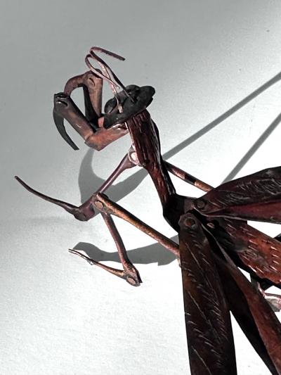 Hiroyoshi Myochin Japanese Articulate Praying Mantis Jizai Okimono Myochin Hiroyoshi Meiji
