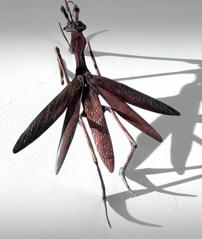 Hiroyoshi Myochin Japanese Articulate Praying Mantis Jizai Okimono Myochin Hiroyoshi Meiji