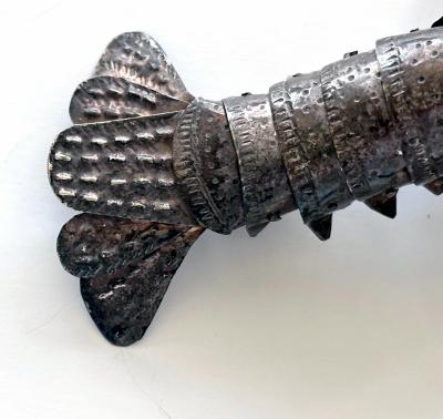 Hiroyoshi Myochin Rare Japanese Articulate Silver Lobster Jizai Okimono Myochin Hiroyoshi Meiji