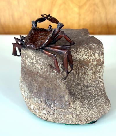 Hiroyoshi Myochin Small Japanese Articulate Crab Jizai Okimono Meiji Period Signed