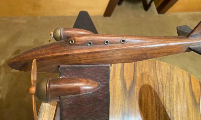 Historic Vintage Wooden Model Airplane Art Deco style