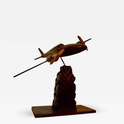 Historic Vintage Wooden Model Airplane Art Deco style