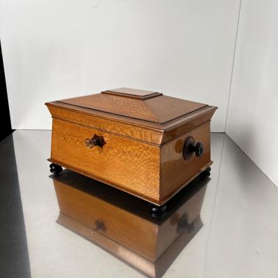 Historicism Box Floral Ash Veneer Rosewood Austria circa 1880