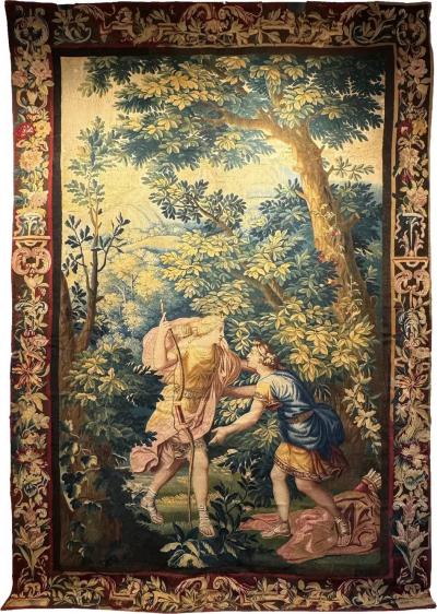 History of Diana 17th Century Antique Brussels Tapestry