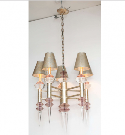 Hivo G Van Teal Chandelier by Hiro Van Teal circa 1970 in Lucite