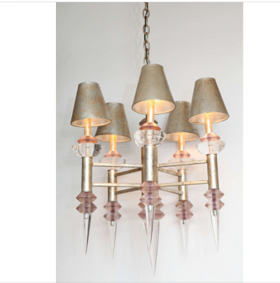 Hivo G Van Teal Chandelier by Hiro Van Teal circa 1970 in Lucite