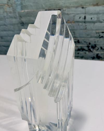 Hivo G Van Teal Hivo Van Teal Lucite Abstract Sculpture Signed 1970