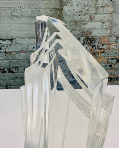 Hivo G Van Teal Hivo Van Teal Lucite Abstract Sculpture Signed 1970
