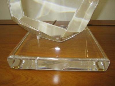 Hivo G Van Teal Stunning Pair of Mid Century Modern Faceted Lucite Lamps Signed by Van Teal