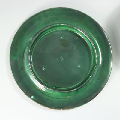 Holdcroft Majolica Pond Lily Cheese Dome And Stand