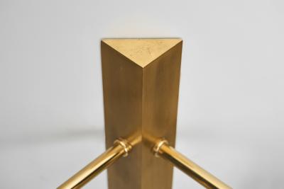 Holger Johansson Brass and Smoke Glass Wall Light by Holger Johansson Sweden 20th Century