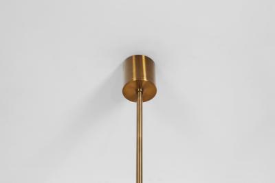 Holger Johansson Holger Johansson Brass Chandelier with 12 Glass Shades for Westal Sweden 1970s