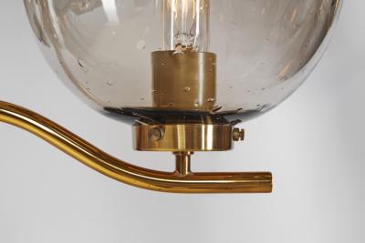 Holger Johansson Holger Johansson Chandeliers with 12 Smoked Glass Shades Sweden 1970s