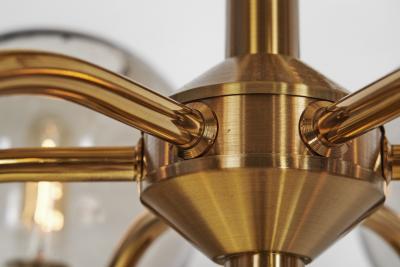 Holger Johansson Holger Johansson Set of 4 Chandeliers with 12 Shades for Westal Sweden 1970s