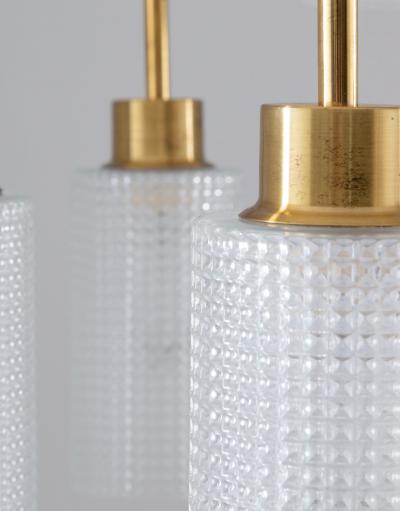 Holger Johansson Swedish Chandeliers in Brass and Glass by Holger Johansson
