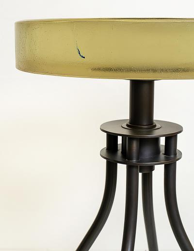 Holly Hunt 2010 Holly Hunt Alison Berger Glass Seat Counter Stools Pair Limited Edition