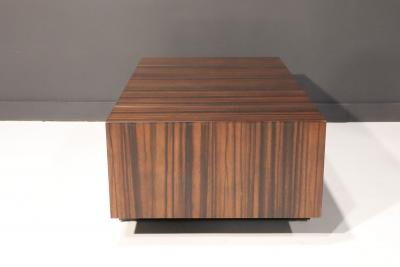 Holly Hunt Holly Hunt Zebrawood and Bronze Cocktail Table