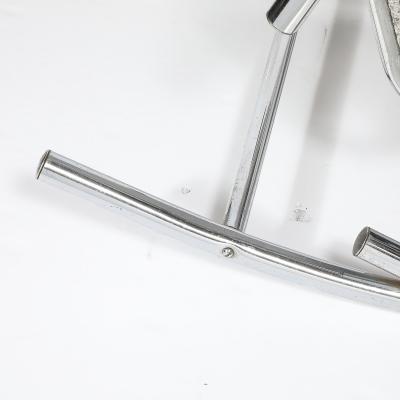 Holly Hunt Mid Century Tubular Chrome Rocking Chair with Holly Hunt Upholstery