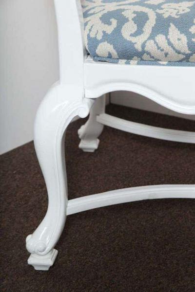 Hollywood Glam White Lacquered Armchair