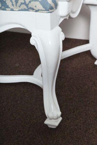 Hollywood Glam White Lacquered Armchair