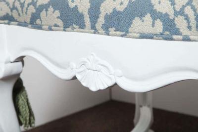 Hollywood Glam White Lacquered Armchair