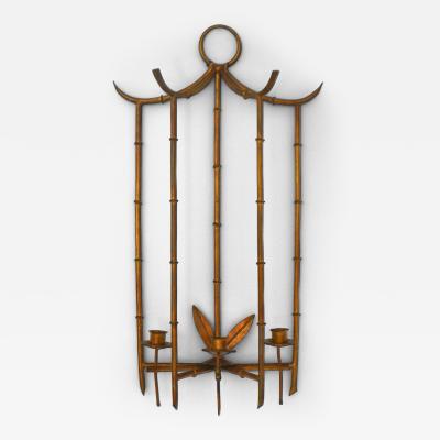 Hollywood Recency Gilt Metal Sconce